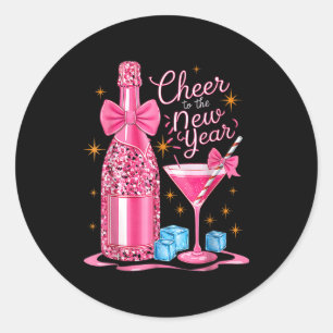 Cheers To The New Year 2026 Champagne New Years Ev Classic Round Sticker