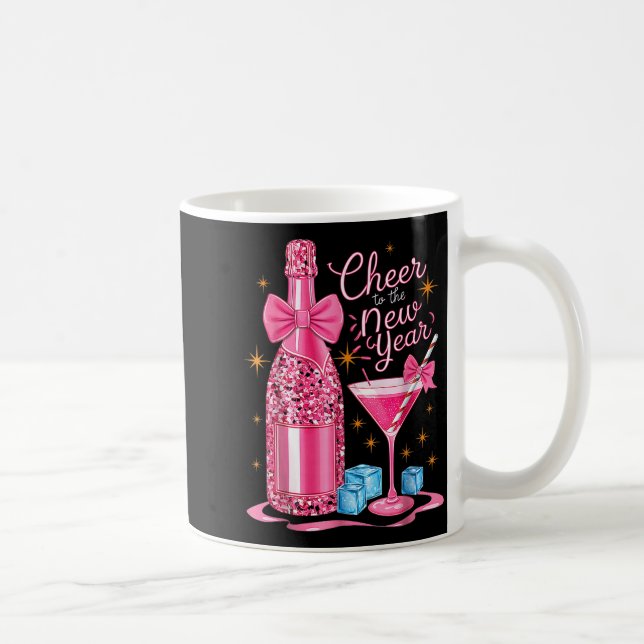 Cheers To The New Year 2026 Champagne New Years Ev Coffee Mug (Right)