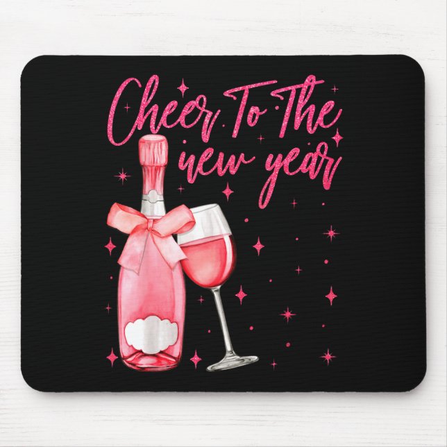 Cheers To The New Year 2026 Champagne New Years Ev Mouse Mat (Front)