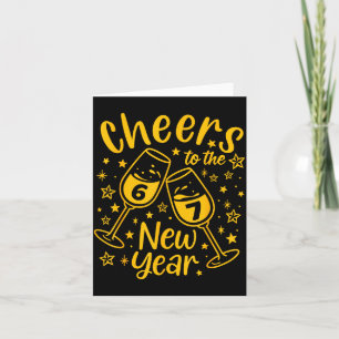 Cheers To The New Year 2026 Funny 67 Meme New Year Card