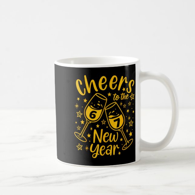 Cheers To The New Year 2026 Funny 67 Meme New Year Coffee Mug (Right)