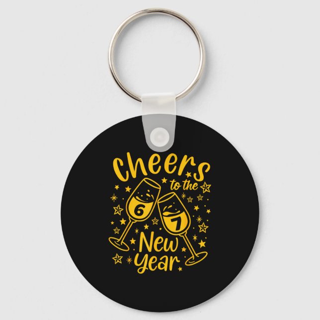 Cheers To The New Year 2026 Funny 67 Meme New Year Key Ring (Front)