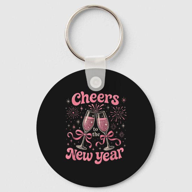 Cheers To The New Year 2026 Nk Celebration Gift  Key Ring (Front)