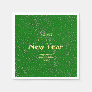 Cheers to the New Year Crafts   Party Green   Napkin