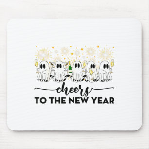 Cheers To The New Year Ghosts Drinking Champagne N Mouse Mat