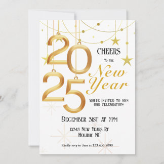 Cheers to the New Year Invitation