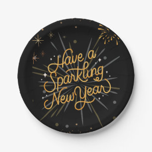 Cheers to the New Year: Let’s Celebrate Together!  Paper Plate