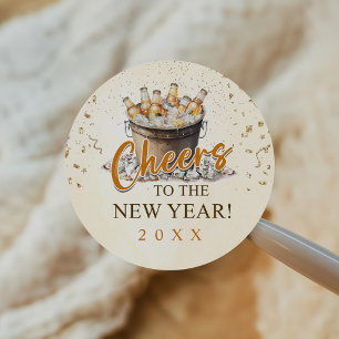 Cheers to the New Year Party  Classic Round Sticker