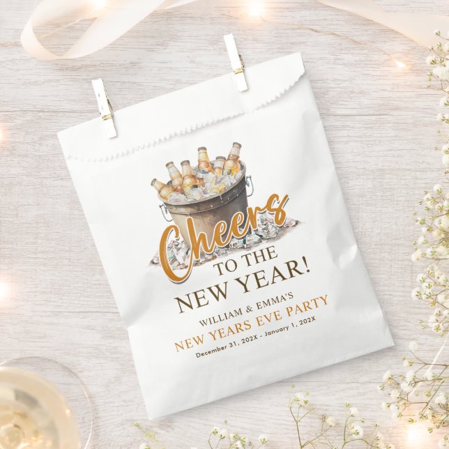 Cheers to the New Year Party  Favour Bags (Clipped)