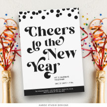 Cheers to the New Year Party Invitation