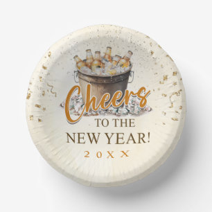 Cheers to the New Year Party Paper Plate