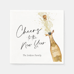 Cheers to the New Year Party Personalised Paper Napkin