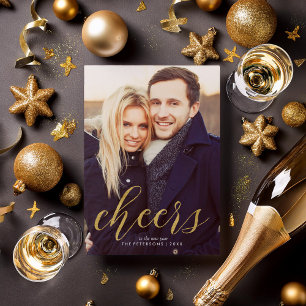 Cheers To The New Year Photo Holiday Card