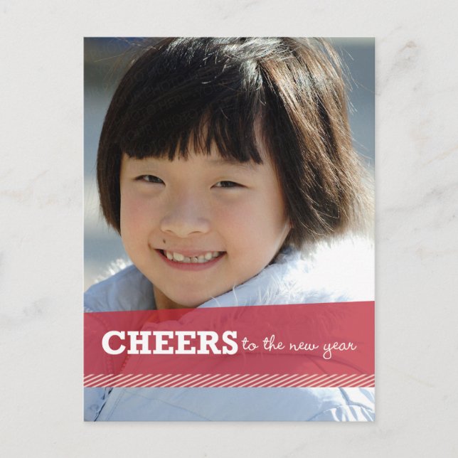 Cheers To The New Year Postcard (Front)