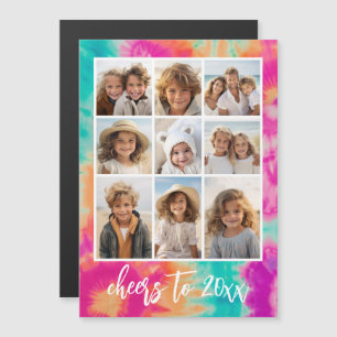 Cheers to the New Year Tie-Dye Teal 70s Vibe