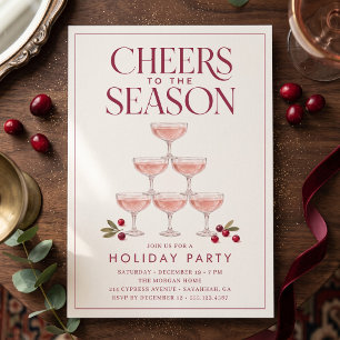 Cheers to the Season Holiday Party Invitation