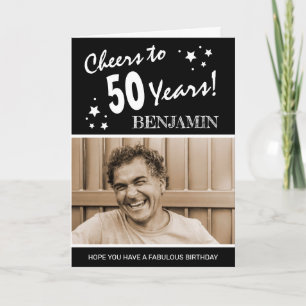 Cheers to the Years! Custom Colour Photo Birthday Card