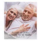 Cheers to Years Anniversary Year Photo Wine Label