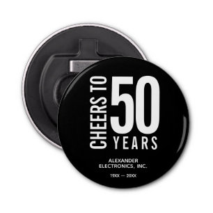 Cheers to Years in Business Anniversary Bottle Opener