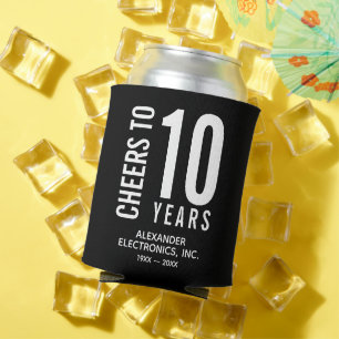 Cheers to Years in Business Anniversary Can Cooler