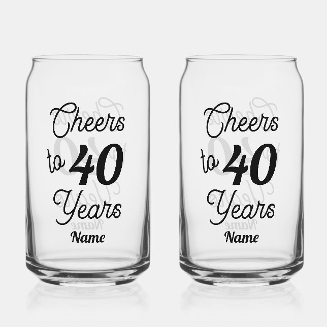 Cheers to Years Soda Glass (Front)