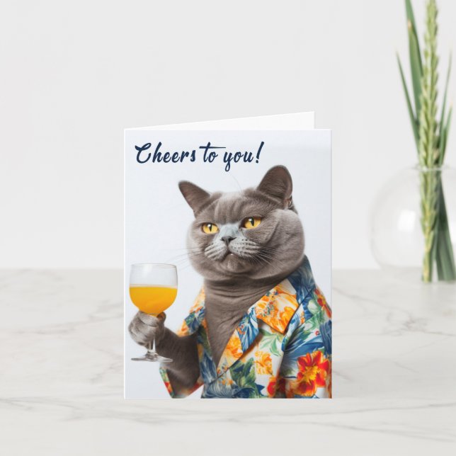 Cheers To You Card Birthday Congratulations  (Front)