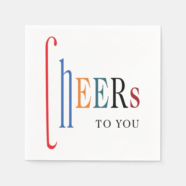 Cheers To You Happy New Year Party Napkin (Front)