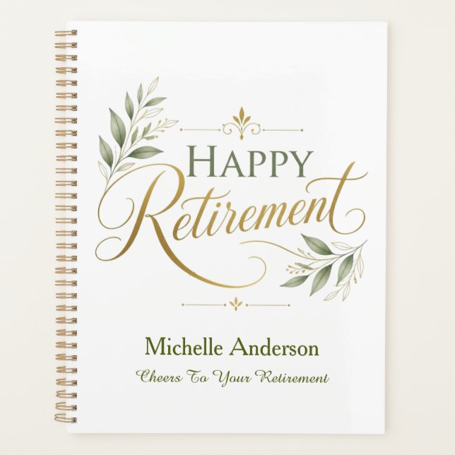 Cheers To Your Retirement Personalised Name Planner (Front)