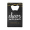 Cheers Wedding Beer Credit Card Bottle Opener