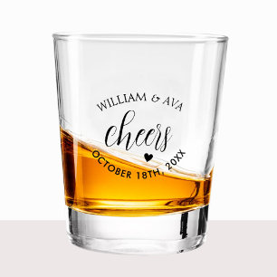 Cheers Wedding Shot Glass