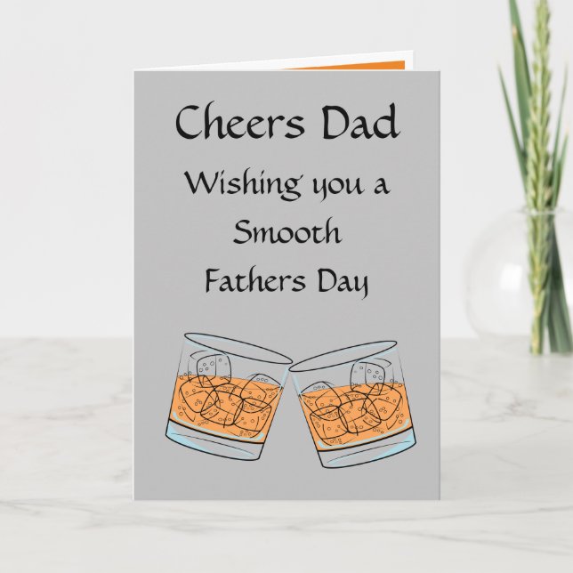 Cheers Whisky Fathers Day  Card (Front)