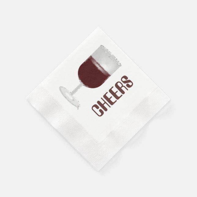 Cheers Wine Glass Napkin (Corner)
