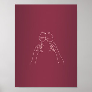 Cheers Wine Poster