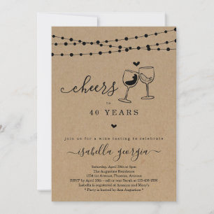 Cheers Wine Tasting Birthday Party - Any Age Invitation