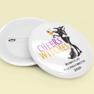 Cheers Witches Halloween Cocktail Bachelorette 10 Cm Round Badge
