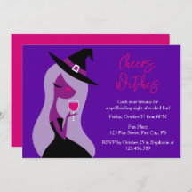 Cheers Witches Halloween Girls Night Wine Party