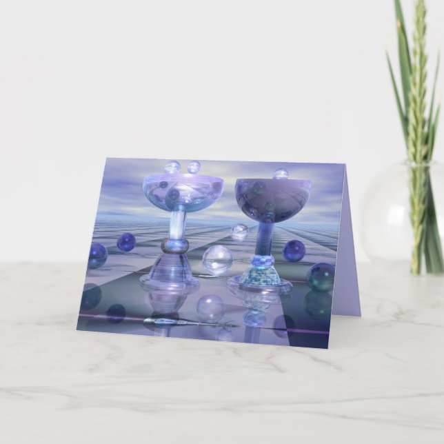 Cheers with bubbles holiday card (Front)