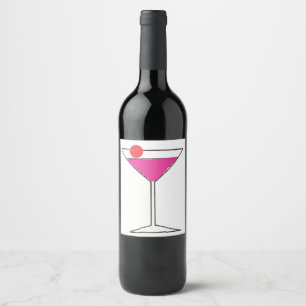 Cheers with Cherry  Bottle Wine Label