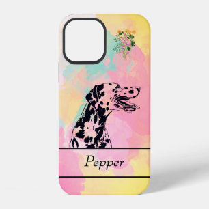 Cheery Abstract Inked Dalmatian Dog iPhone 12 Case
