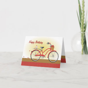 Cheery Cherry Bicycle Card
