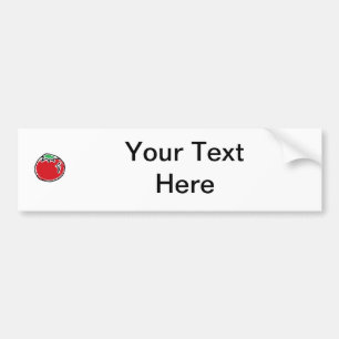 Cheery Cherry Tomato Cartoon Bumper Sticker