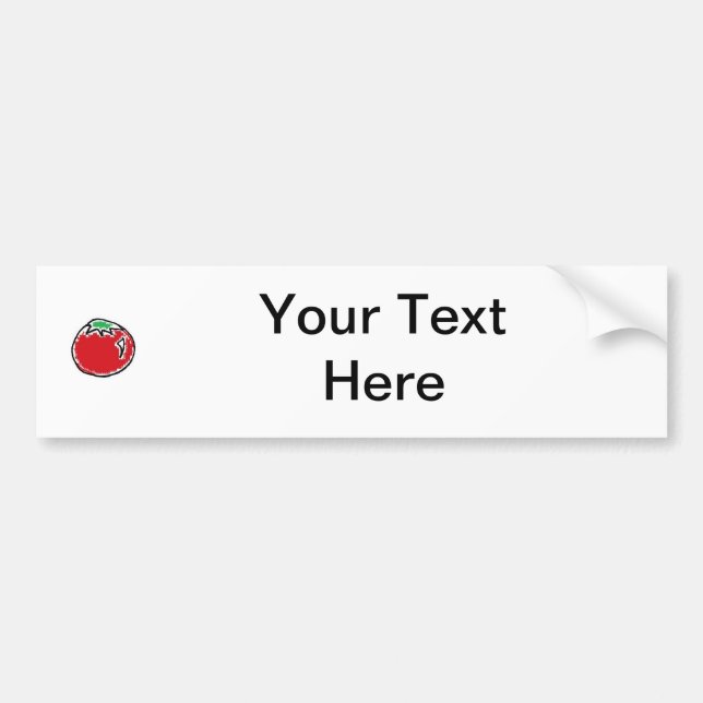Cheery Cherry Tomato Cartoon Bumper Sticker (Front)