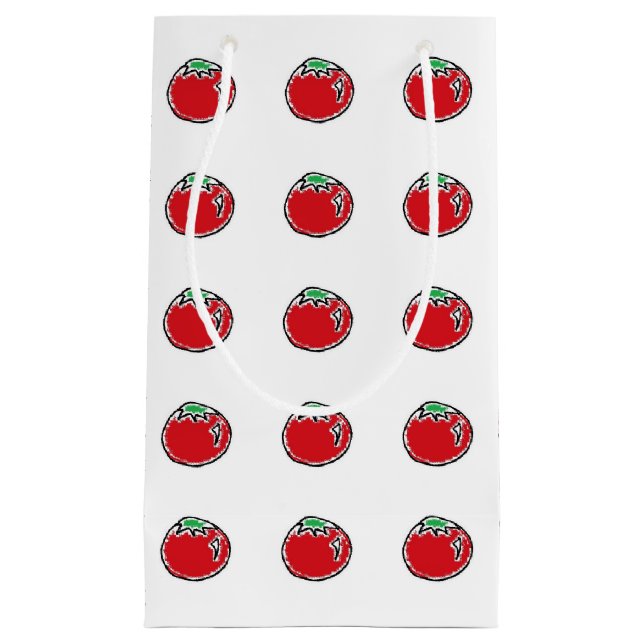 Cheery Cherry Tomato Cartoon Small Gift Bag (Front)