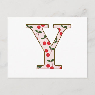 Cheery Cherry Y Postcard