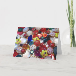 Cheery Christmas Button Collage Holiday Card