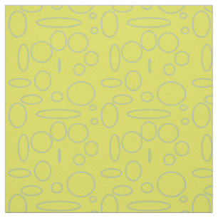 Cheery Cool Yellow Circles for the New Economy  Fabric