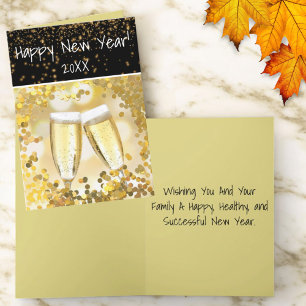 Cheery HAPPY NEW YEAR Personalised Card