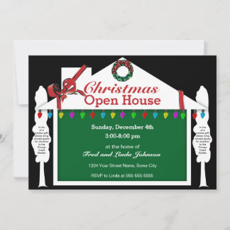 Cheery Holiday Open House Invitation