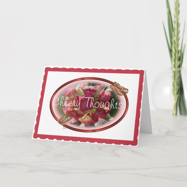 Cheery Hydrangea card- customise any occasion Card (Front)
