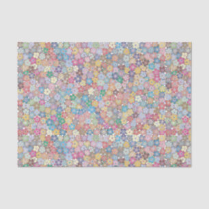 Cheery Multicolored Little Flowers Decoupage Tissue Paper